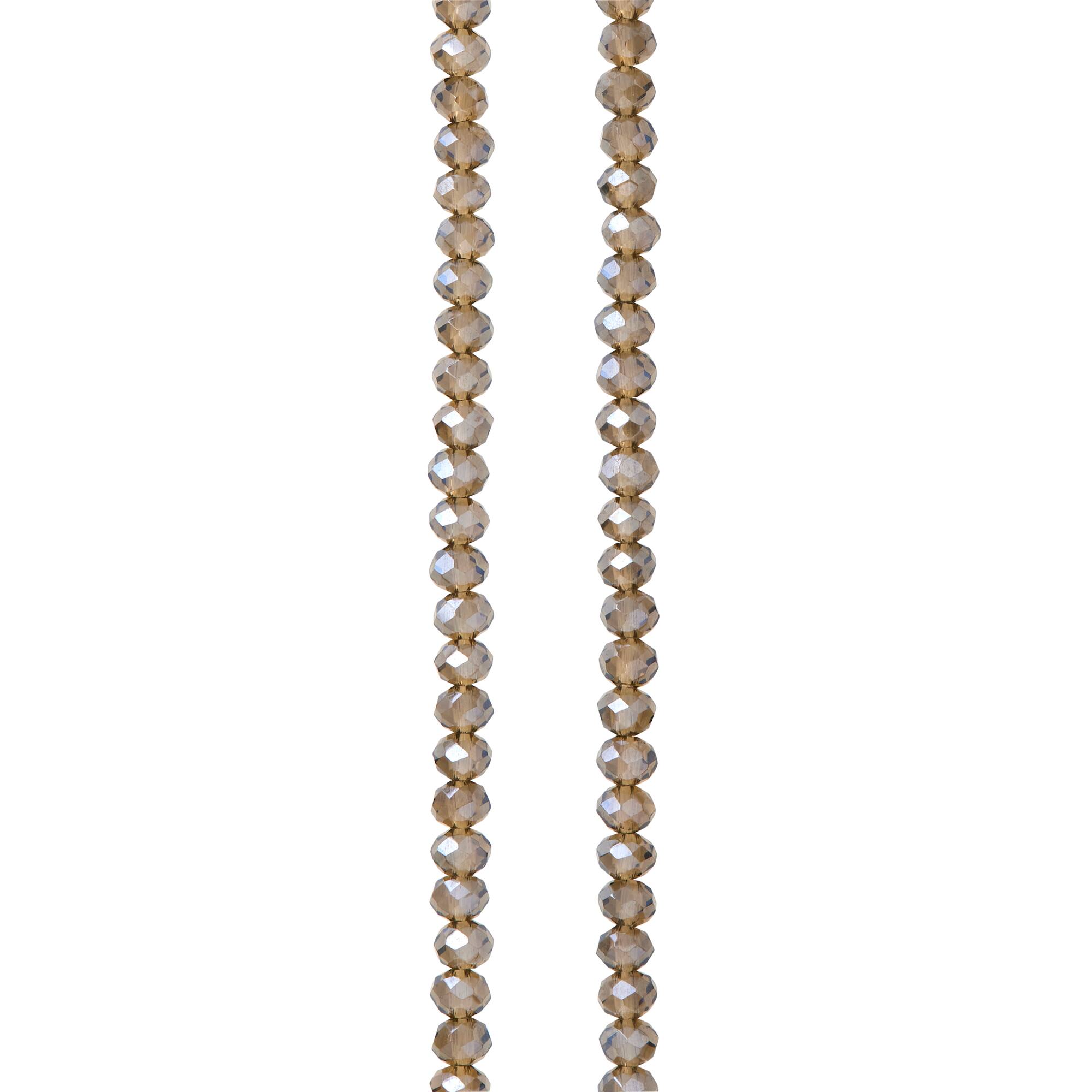 Silver Glass Small Faceted Rondelle Beads, 3mm by Bead Landing™